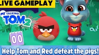 My talking tom 2 Live Gameplay Help tom and red defead the 🐷 [upl. by Kilbride]