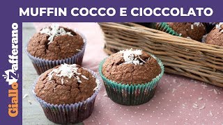 MUFFIN CIOCCOLATO E COCCO  Senza burro e senza latte [upl. by Danya982]