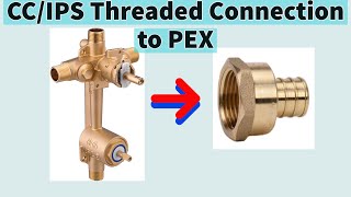 How To Change CCIPS Threaded Moen Shower Valve to PEX Connection No Soldering Required [upl. by Nelehyram]