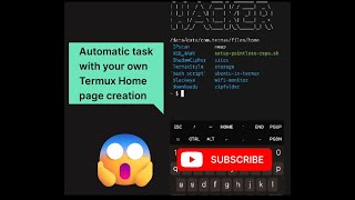 Automatic task with your own Termux Home page [upl. by Ahcrop]