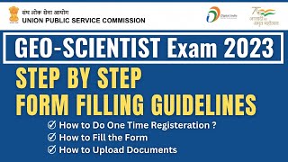 UPSC GSI2023 Form Filling Guideline  How to do OTR  UPSC Geoscientist 2023 Pre Exam [upl. by Anival695]