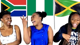 SLANG CHALLENGE  JAMAICAN VS NIGERIAN VS SOUTH AFRICAN [upl. by Jeconiah324]