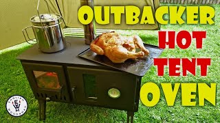 First Look Outbacker Hot Tent Stove Oven  Winter hot tent camping [upl. by Carter431]