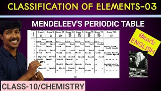 CLASSIFICATION OF ELEMENTS 03 MENDELEEVS PERIODIC TABLE amp LIMITATIONSCLASS 10CHEMISTRY TSampAP [upl. by Lenni]