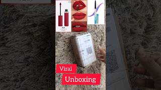 Viral Swiss beauty holographic eyeliner and loreal infallible lipstick unboxing video shorts nykaa [upl. by Akiem]