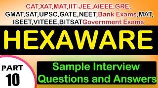 Hexaware 10 Interview QuestionsampAnswersJobsCareerVideosFreshersExperienced [upl. by Eidolem]