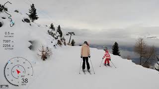 5K Skiing Vercorin Top to Mid Station Val dAnniviers Valais Switzerland GoPro HERO9 [upl. by Esimaj784]