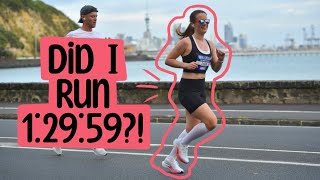 Auckland Waterfront Half Marathon VLOG  Attempting sub 90 [upl. by Naniac]