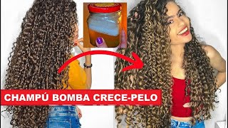 CHAMPÚ BOMBA CRECEPELO🟣 CRECE TU CABELLO RÁPIDO Y LUCE TUS BUCLES HERMOSOS [upl. by Hsirap]