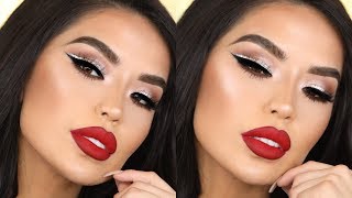 PERFECT GLITTERY HOLIDAY MAKEUP  Iluvsarahii [upl. by Anissej]