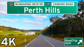 Scenic Drive from Mundaring to Kelmscott  Perth Western Australia  Ambient Audio  POV [upl. by Idnarb239]