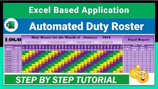 163How to Create an Automatic Shift Schedule in Excel  StepbyStep Duty Roster Tutorial [upl. by Lanford]