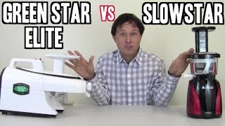 Green Star Elite GSE5000 vs Slowstar Cold Press Juicer Review [upl. by Stanzel847]