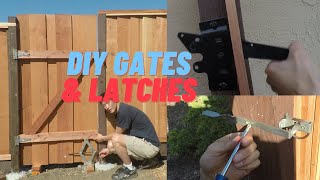 DIY Fence part 2 Two Privacy Fence Gates and 3 Different Gate Latches [upl. by Maggi988]