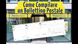 Come Compilare un Bollettino Postale  Tutorial di Compilazione [upl. by Anavlis41]