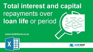 Total Interest and capital paid over loan life or period in Excel [upl. by Sabrina]