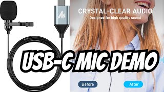 Maono USB C Lavalier Mic Test and Demo  Best Microphone for YouTube Under 25 [upl. by Lai]