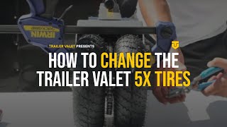 How To Change The Tires On A Trailer Valet 5X Mover Tongue Jack [upl. by Noerb]