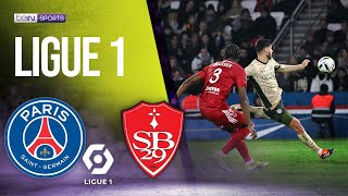 PSG vs Brest  LIGUE 1 HIGHLIGHTS  012824  beIN SPORTS USA [upl. by Ahsika107]