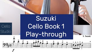 Suzuki Cello Book 1 Tutorial Playthrough [upl. by Reppiks]