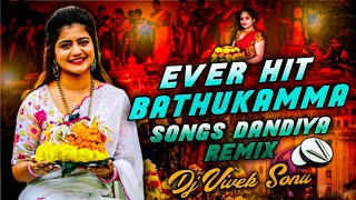 EVER HIT BATHUKAMMA SONGS DANDIYA REMIX DJ VIVEK SONU trendingbathukamma telangana folksong [upl. by Leummas]