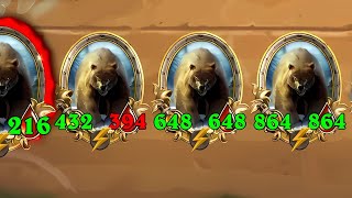 The Double Golden Papa Bear Dream Destroys All  Dogdog Hearthstone Battlegrounds [upl. by Occir]