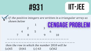 931 Jee maths problem based on sequence and series  Cengage maths problem [upl. by Nakeber109]