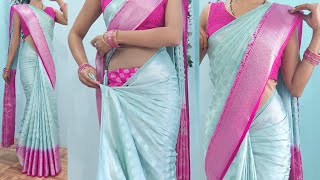 banarashi silk saree draping basic tips and tricks for beginners  silk saree wearing hacks [upl. by Magdau]