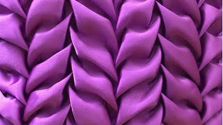 How to sew the leaf pattern  Canadian smocking tutorial [upl. by Nyved708]