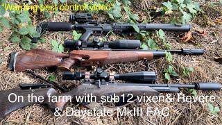 On the farm with Agt vixen Daystate Revere amp Daystate MIII FAC airgunning pestcontrol airgun [upl. by Anual]