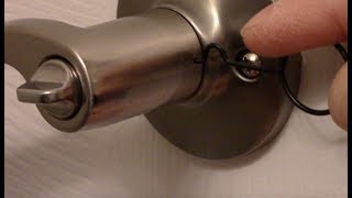 How to Replace A Door Knob  Lever  Without Visible Screws [upl. by Yenrab786]