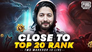 TOP 20 PE PHANS GYA RANK  CONQUEROR CHALLENGE  TMG MARKHOR  PUBG Live Stream [upl. by Yelah]