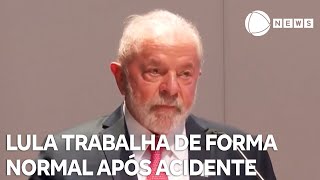 Lula trabalha normalmente após acidente e deve realizar novos exames nesta semana [upl. by Osmund]