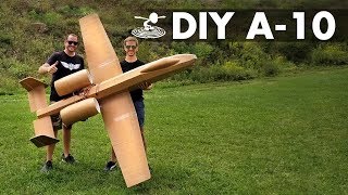 Flying 8Foot A10 Warthog made from Dollar Store Foamboard [upl. by Josler930]