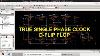 TSPC DFlip Flop Design in Cadence Virtuoso [upl. by Jarus]