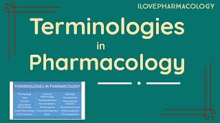 TERMINOLOGIES IN PHARMACOLOGY [upl. by Nyrraf686]