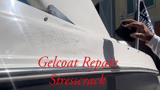 How To Fiberglass amp Gelcoat Repair Stresscrack Regal [upl. by Handler]