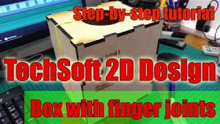 TechSoft 2D Design box with finger joints [upl. by Nosliw]