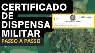 COMO TIRAR O CERTIFICADO DE DISPENSA MILITAR online  CDI [upl. by Akenehs35]