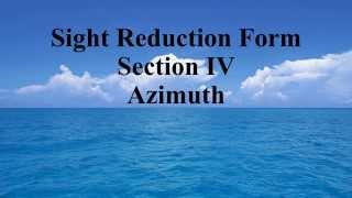 Section IV 15  Azimuth [upl. by Reifel732]