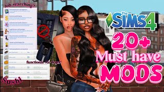 20 Must Have MODS For a REALISTIC Gameplay In thesims4 LINKS Included urbansims blacksimmers [upl. by Moira169]