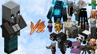 minecraft vindicator vs all mob fightminecraft [upl. by Frodin]