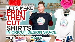 Make Print Then Cut TShirts with Your Cricut the RIGHT Way [upl. by Athalie942]