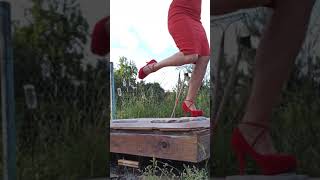 Tap dance stilettos acapella ASMR tapping wood and stone [upl. by Llerrom]