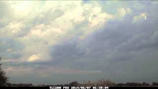 Altocumulus castellanus timelapse of 7th June 2014 [upl. by Kcirddet474]