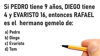 💡5 PREGUNTAS DE RAZONAMIENTO LÓGICO  Nivel 1  Profesor Bruno Colmenares [upl. by Glenna557]