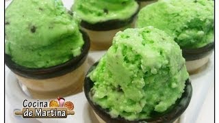 Helado de menta con chocolate  Recetas de cocina  Cocina de Martina [upl. by Willet]