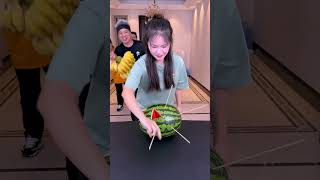 Watermelon Blind Box Challenge So Exciting Play With FriendsFunnyfamily Partygames Funny Short [upl. by Keefe]