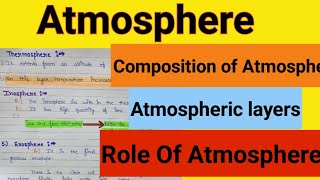 Structure of atmosphere  Layers of atmosphere Atmosphere layers  Atmosphere [upl. by Phedra344]