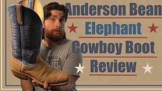 Anderson Bean Elephant Leather Cowboy Boot Review [upl. by Oremo]